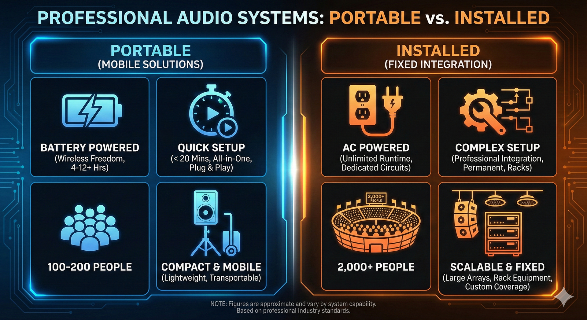 Portable vs Installed PA Systems